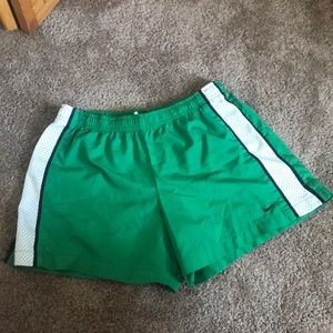 Green Nike shorts